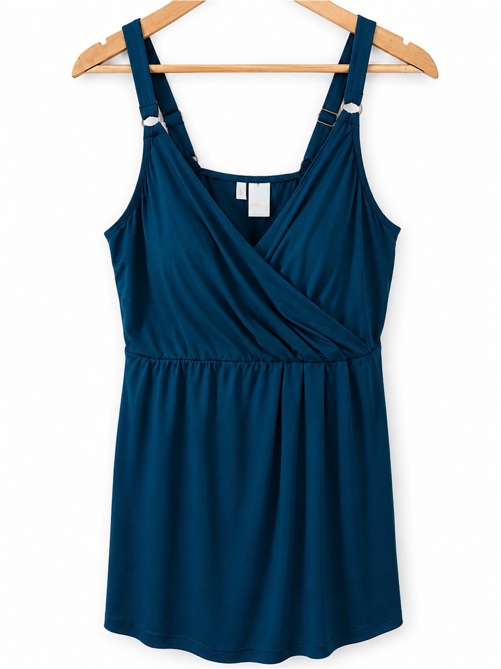 NWT Anne Cole Deep Sea Plus Size Adjustable Surplice Swimdress 18 W